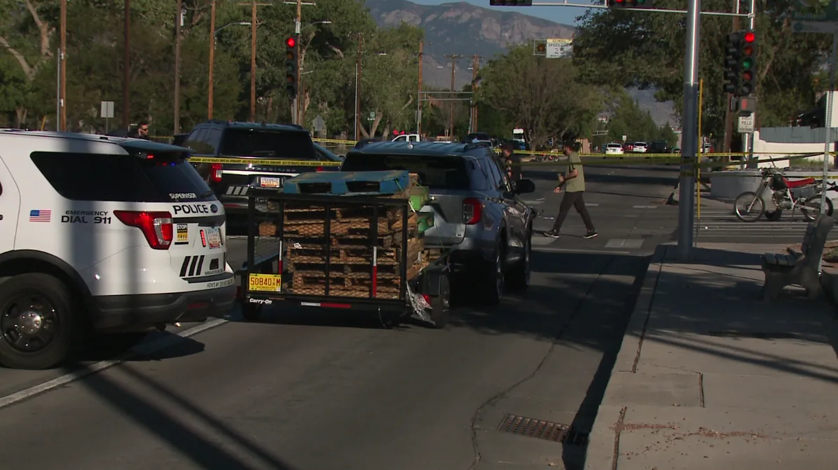 Albuquerque Police Investigate Deadly North Valley Crash at Menaul and Broadway After Motorcycle Rider Collides With Jeep and Dies at the Scene