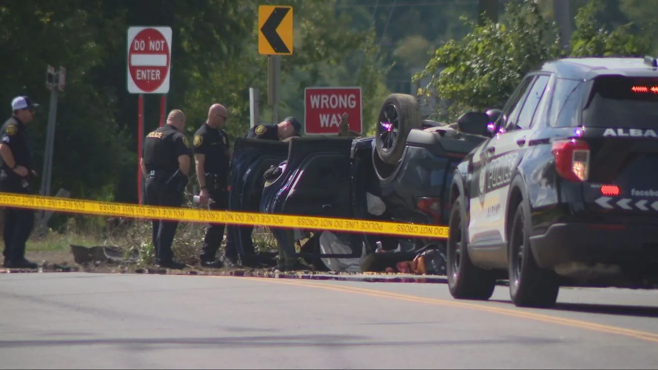 One Dead and One Seriously Hurt After Albany Rollover Near Route 85, With Police Saying the Car Left the Road by Krumkill Road and Bender Avenue